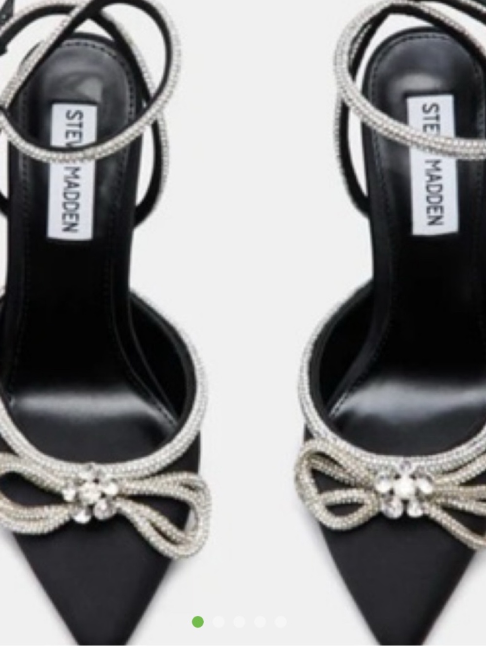 Steve Madden Viable Sparkle Bow Black Heels